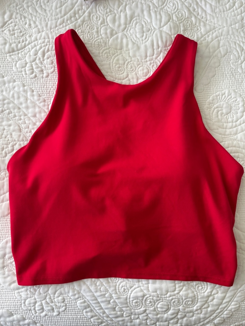 Athleta Conscious Crop Red Top